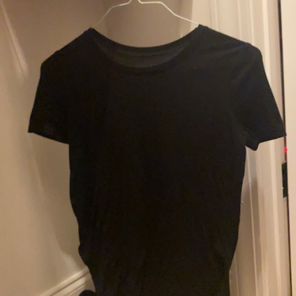 Plain black comfy t-shirt (can dress up or down) good for school